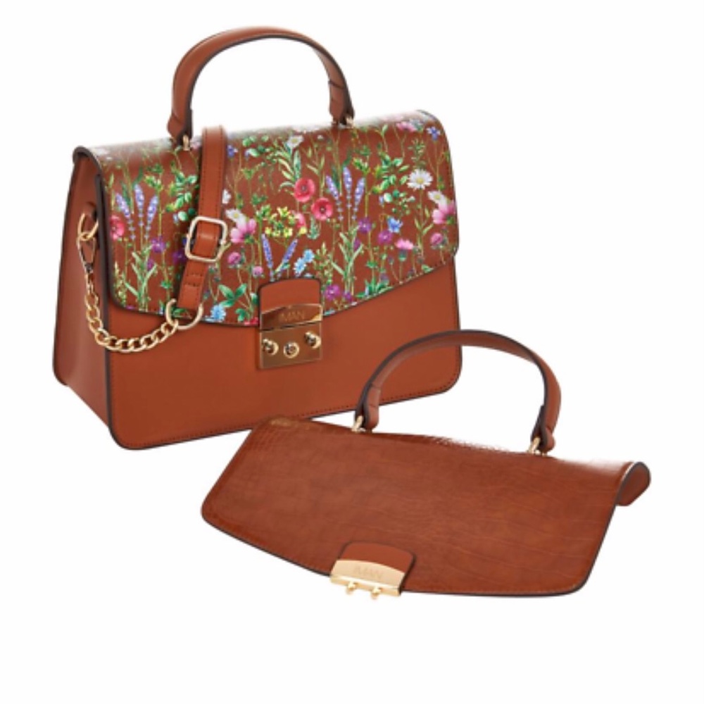 IMAN Global Chic Convertible Flap Satchel